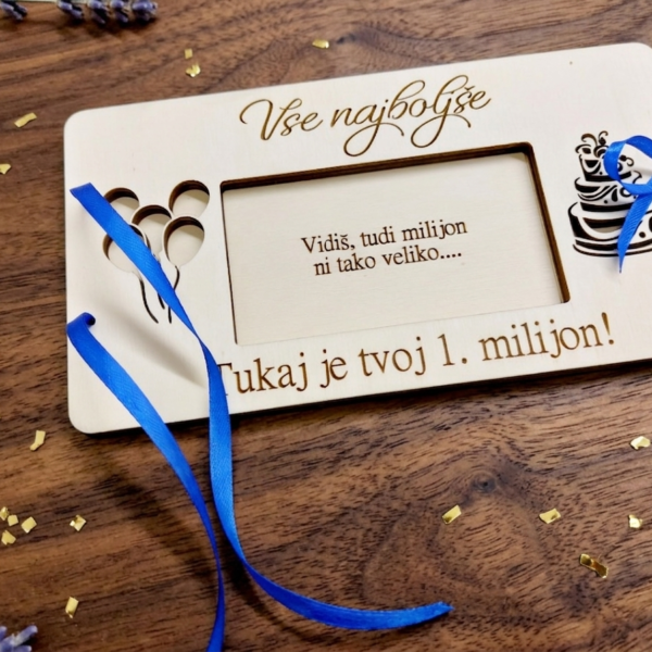čestitka za denar milijon
