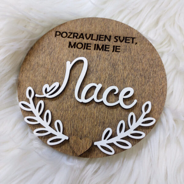 Oznanitvena kartica pozdravljen svet